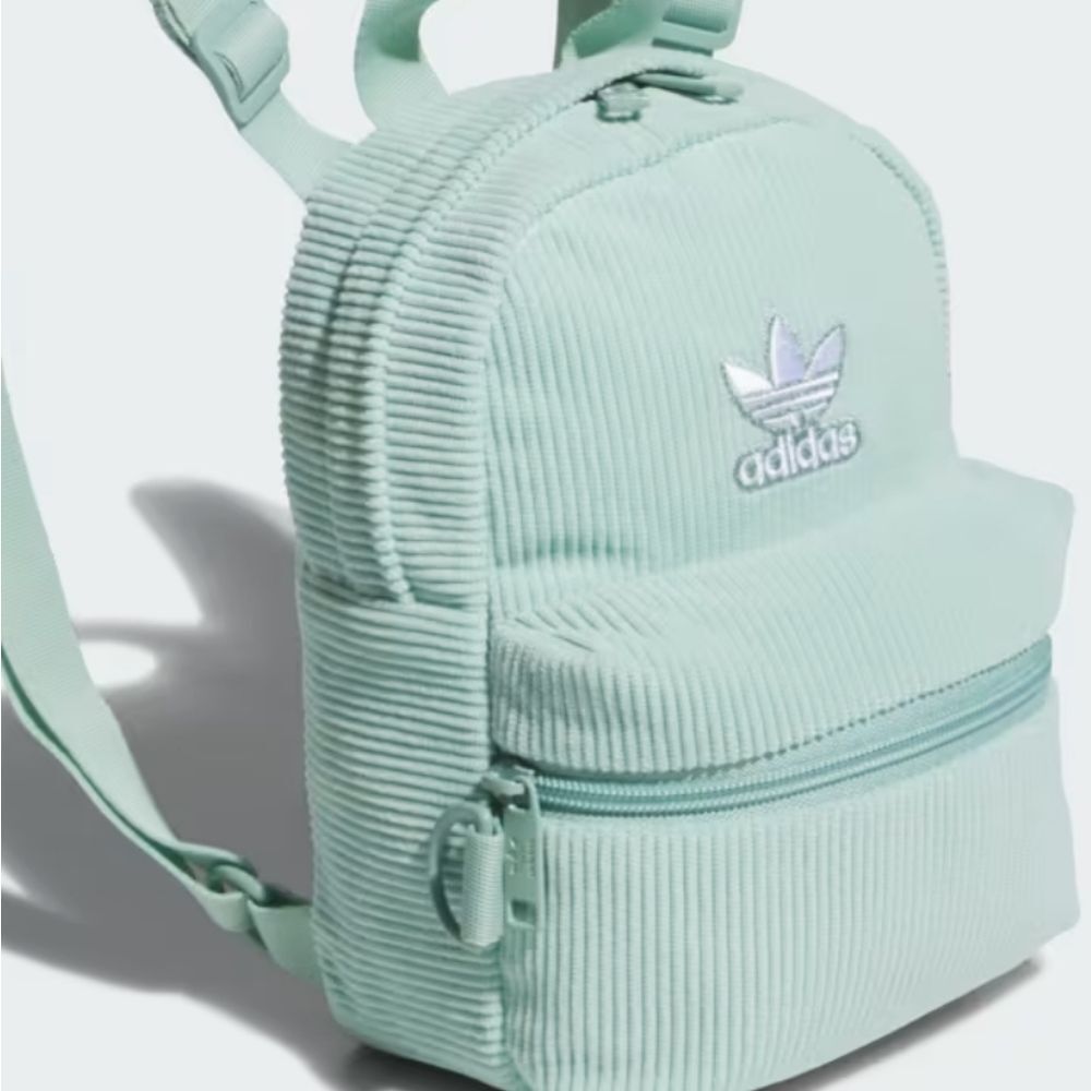 Adidas‎ Trefoil 2.0 Curduroy Mini Backpack- Hazy Green